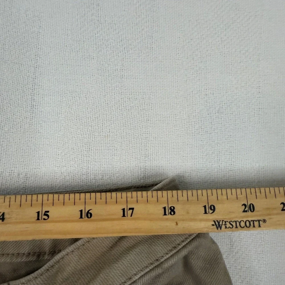 C. Est. 1946 Denim Tan Frayed Hem Wide Leg Flare Jeans Hi-Rise Plus Size 18W